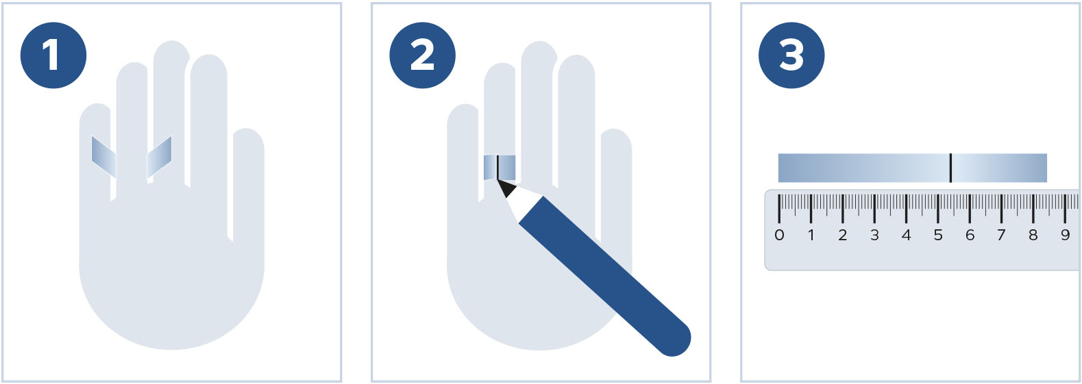 Découvrir la taille de la bague avec papier et sans bague