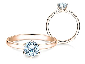 Bague de fiançailles Melody en 9K or blanc avec diamant 1,00ct H/SI