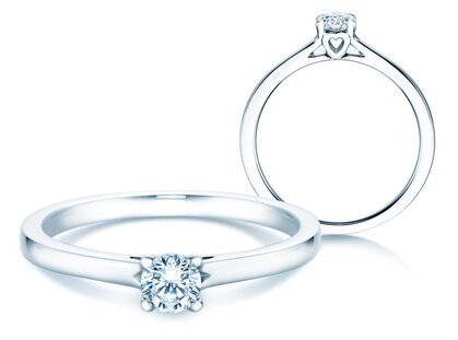 Bague de fiançailles Romance dans 14K or blanc avec diamant 0,25ct G/SI