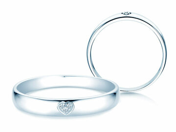 Bague de fiançailles Heart Petite en argent