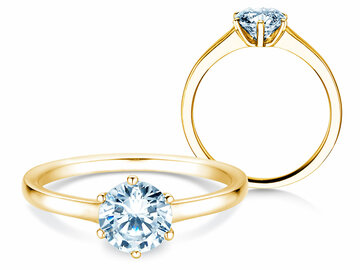 Bague de fiançailles Madison en 9K or blanc avec diamant 1,00ct H/SI