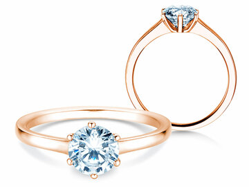 Bague de fiançailles Madison en 9K or blanc avec diamant 1,00ct H/SI