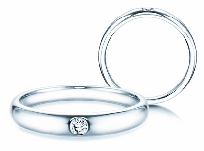 Bague de fiançailles Promise dans Argent 925/- avec diamant 0,05ct G/SI